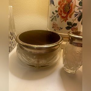 Ralph Lauren Safari Climate Control Powder in glass jar with small shaker jar.